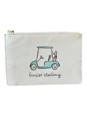 limited-edition Frasier Sterling  x Anthro "Golf Cart" travel makeup bag